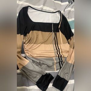 BIG SALE(5 for $20)- Elegant Colorblock Long Sleeve Top